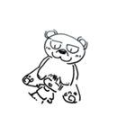 子供のために描いてるくまさん（個別スタンプ：6）