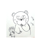 子供のために描いてるくまさん（個別スタンプ：7）