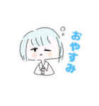シンプル女の子のスタンプ（個別スタンプ：2）