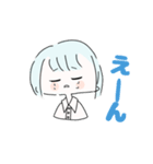 シンプル女の子のスタンプ（個別スタンプ：4）