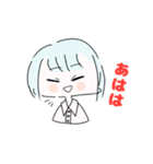 シンプル女の子のスタンプ（個別スタンプ：6）
