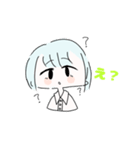 シンプル女の子のスタンプ（個別スタンプ：8）