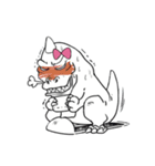 可愛い恐竜少女（個別スタンプ：7）