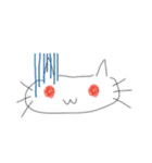 赤と白と黒とときどき青のネコ（個別スタンプ：7）
