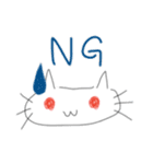 赤と白と黒とときどき青のネコ（個別スタンプ：10）