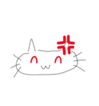 赤と白と黒とときどき青のネコ（個別スタンプ：21）