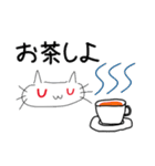 赤と白と黒とときどき青のネコ（個別スタンプ：24）