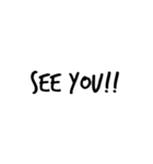 シンプル文字文字スタンプ（個別スタンプ：35）