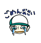 顔面で伝えたいこの気持ち。帽子の男の子（個別スタンプ：5）
