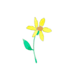 下手ふわーず 花（個別スタンプ：1）