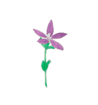 下手ふわーず 花（個別スタンプ：3）