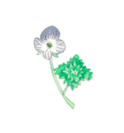 下手ふわーず 花（個別スタンプ：7）