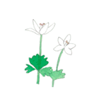 下手ふわーず 花（個別スタンプ：36）