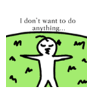 だめ人間ポクthe日常 (英語 Ver.)（個別スタンプ：6）