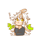 まばら髪の女の子（個別スタンプ：3）