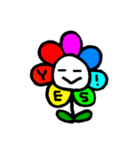 Happy Rainbow Flower 日常英語（個別スタンプ：1）