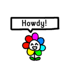 Happy Rainbow Flower 日常英語（個別スタンプ：18）