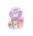 うさぎさんな女の子（個別スタンプ：1）