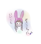 うさぎさんな女の子（個別スタンプ：3）