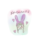 うさぎさんな女の子（個別スタンプ：8）