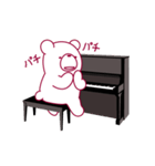 クマなのにピアニスト！ピアノ弾きます。（個別スタンプ：3）