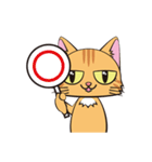 目つきの悪い茶トラ猫（個別スタンプ：21）