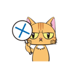 目つきの悪い茶トラ猫（個別スタンプ：22）