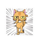 目つきの悪い茶トラ猫（個別スタンプ：24）