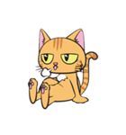 目つきの悪い茶トラ猫（個別スタンプ：28）