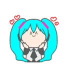 まるっこい初音ミクのスタンプ（個別スタンプ：1）