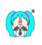 まるっこい初音ミクのスタンプ（個別スタンプ：3）