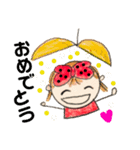 私、リボン大好き。元気な女の子。（個別スタンプ：1）