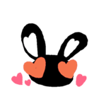 ブラックうさちゃん（個別スタンプ：3）