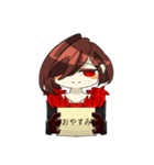 看板で対応するアフェイドちゃん（個別スタンプ：2）