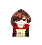 看板で対応するアフェイドちゃん（個別スタンプ：27）