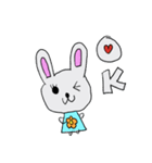 うさちゃんのいつも使えるスタンプ（個別スタンプ：1）