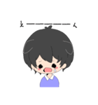 くろかみだんし（個別スタンプ：9）