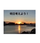 夕日、夕方、日没に関連したメッセージ（個別スタンプ：11）