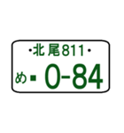 ナンバープレート語呂：北尾（ポケベル風）（個別スタンプ：1）