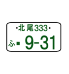 ナンバープレート語呂：北尾（ポケベル風）（個別スタンプ：36）