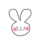 ほっこりしろうさぎ その1。（個別スタンプ：1）