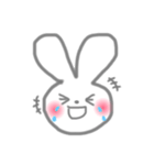 ほっこりしろうさぎ その1。（個別スタンプ：3）