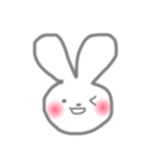 ほっこりしろうさぎ その1。（個別スタンプ：4）