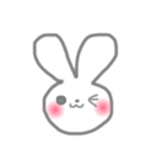 ほっこりしろうさぎ その1。（個別スタンプ：6）