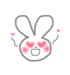 ほっこりしろうさぎ その1。（個別スタンプ：7）