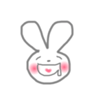ほっこりしろうさぎ その1。（個別スタンプ：9）