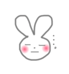 ほっこりしろうさぎ その1。（個別スタンプ：14）