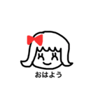 女の子一言スタンプ1 Japanese ver（個別スタンプ：1）