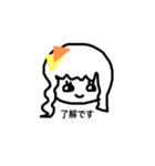 女の子一言スタンプ1 Japanese ver（個別スタンプ：6）