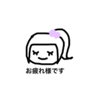 女の子一言スタンプ1 Japanese ver（個別スタンプ：13）